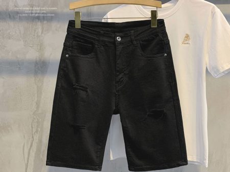 Black Basic Denim Shorts For Discount