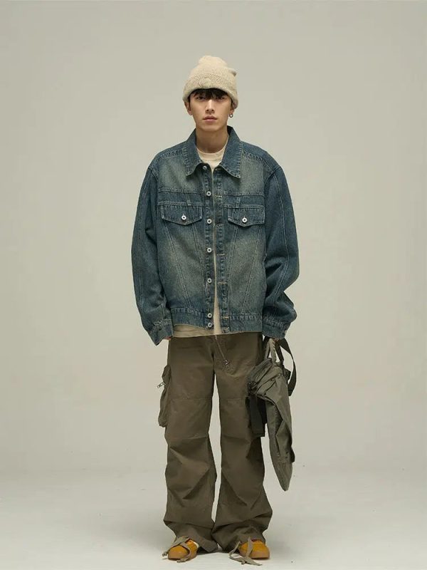 Vintage Basic Denim Jacket Online Hot Sale