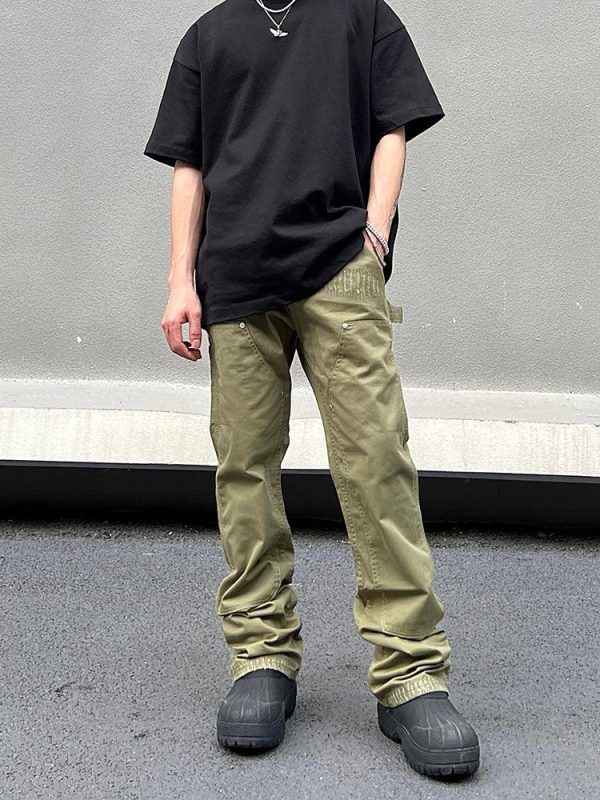 ArmyGreen Slim-fit Cargo Pants Online Sale