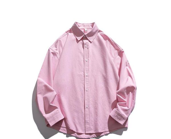 Basic Button Down Casual Shirt For Sale