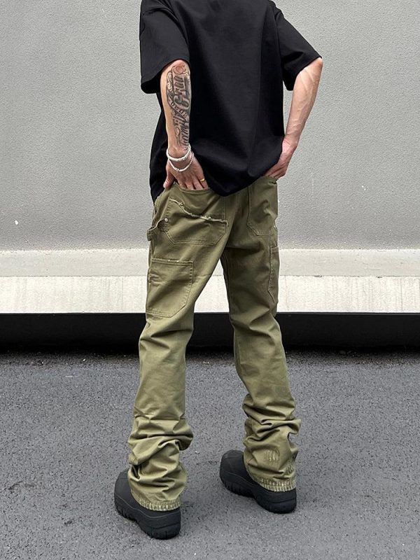 ArmyGreen Slim-fit Cargo Pants Online Sale