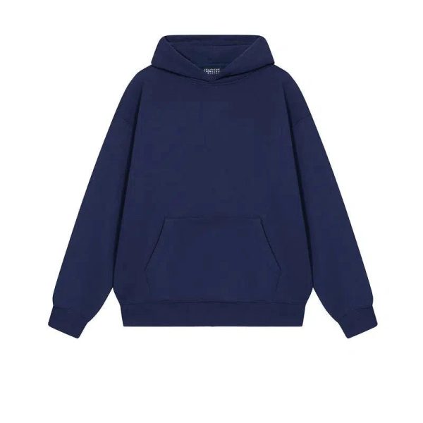 Basic Solid Color Hooded Sweatshirt Online