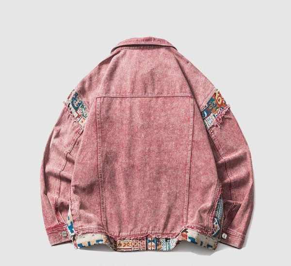 Washed Pink Denim Jakcet Online Hot Sale