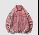 Washed Pink Denim Jakcet Online Hot Sale