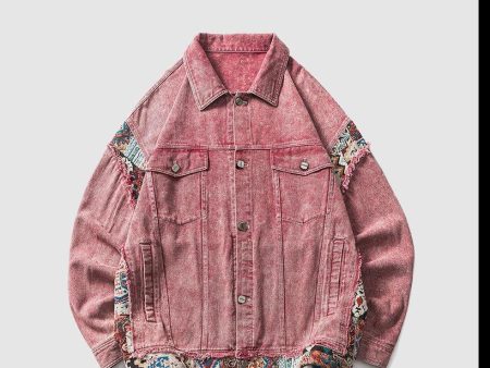 Washed Pink Denim Jakcet Online Hot Sale