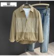 Vintage Pattern Stitching Striped Shirt Discount