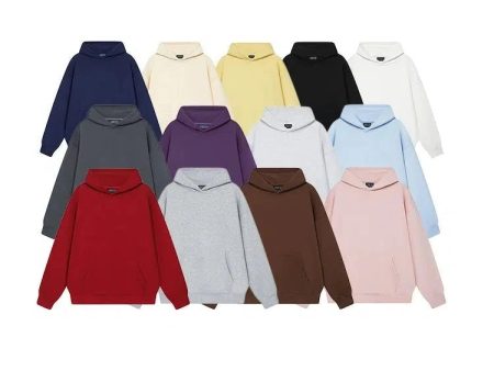 Basic Solid Color Hooded Sweatshirt Online